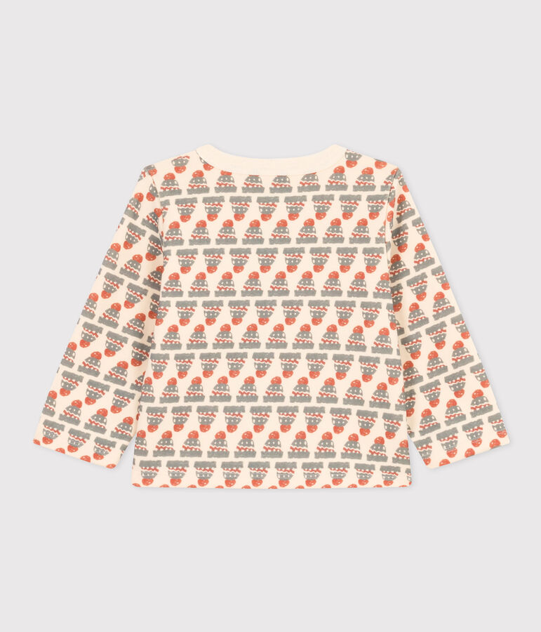 C&aacute;rdigan de punto jersey grueso con estampado de beb&eacute; crudo/multicolor