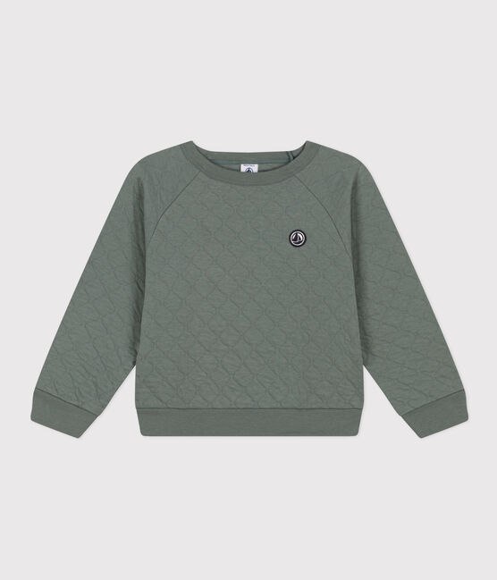 Sudadera de tejido túbico acolchado de niño verde THUYA