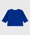 Camiseta de algodón de manga larga con estampado de estrellas para bebé azul OLYMPIC/ SOIR