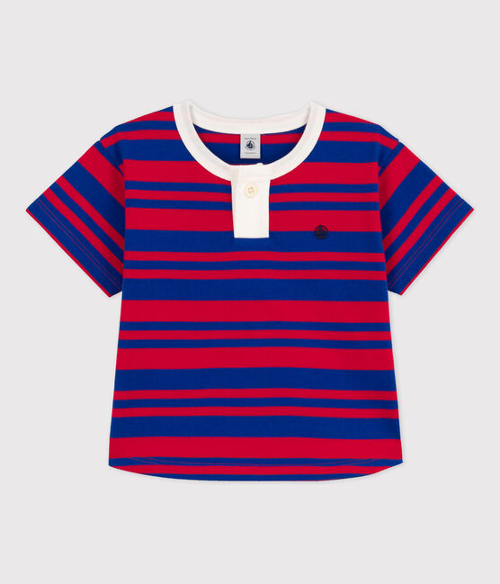 Camiseta de algodón de manga corta para niño blanco MARSHMALLOW