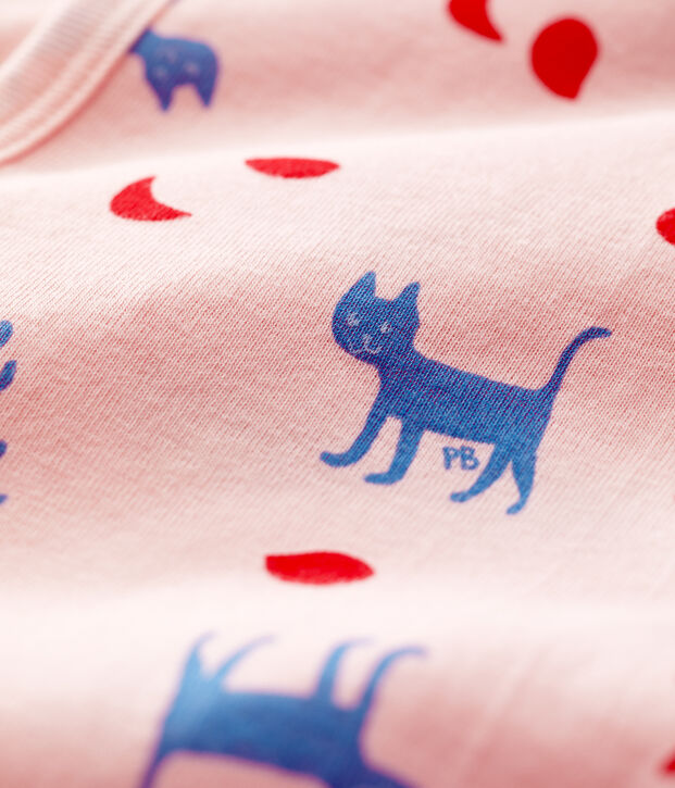 Pelele de beb&eacute; con estampado de fantas&iacute;a sin pies de algod&oacute;n rosa/multicolor