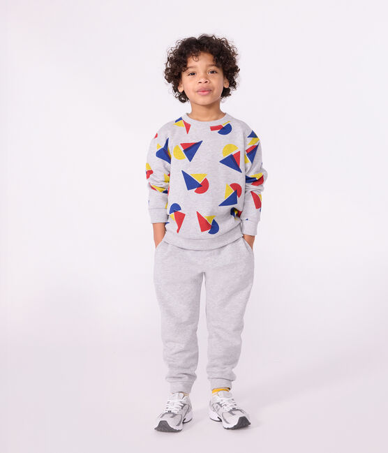 Pantalón infantil de jogging liso de algodón gris FUMEE CHINE