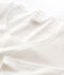 Camiseta de canalé ligero de mujer blanco MARSHMALLOW