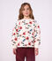 Sudadera infantil de algod&oacute;n con estampado de flores crudo/multicolor