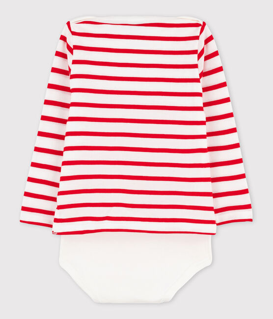 Camiseta con estampado de corazón para mujer blanco MARSHMALLOW/azul SURF