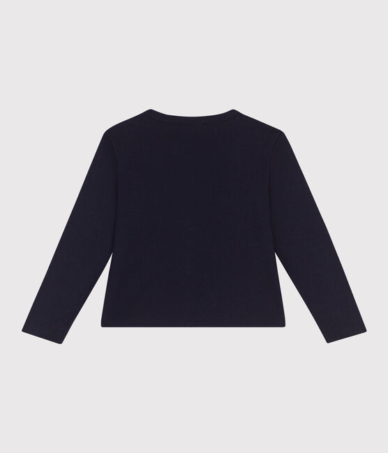 Cárdigan infantil de algodón liso azul SMOKING