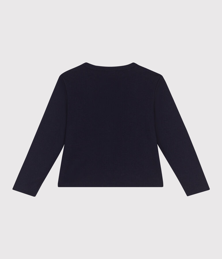 C&aacute;rdigan infantil de algod&oacute;n liso azul