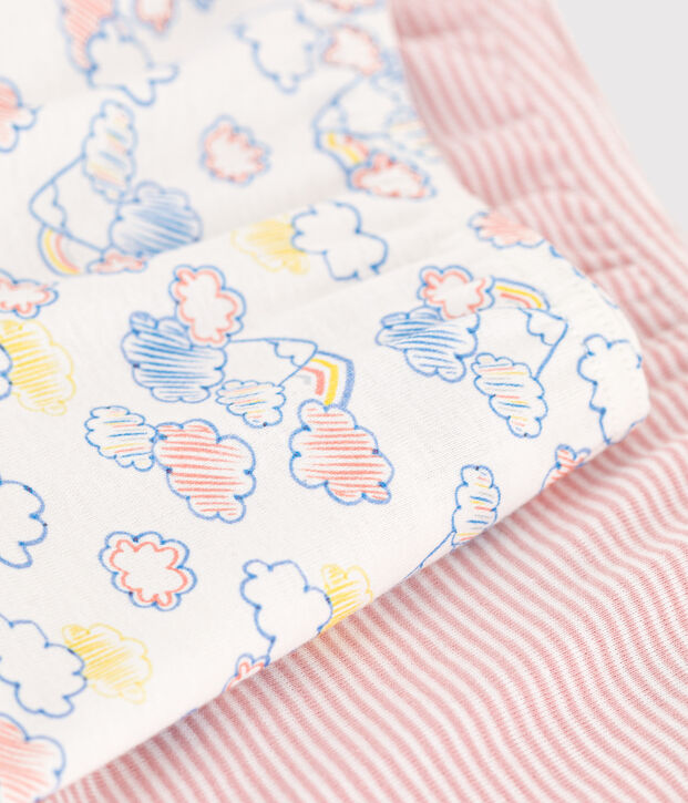 Juego de 2 culottes infantiles con arco&iacute;ris de algod&oacute;n multicolor