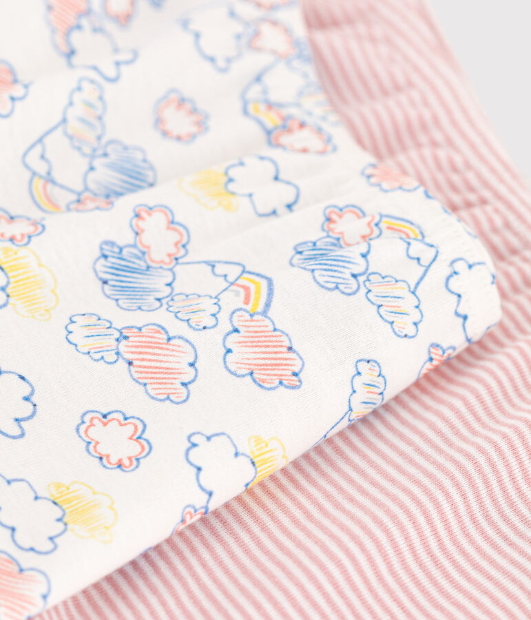Juego de 2 culottes infantiles con arco&iacute;ris de algod&oacute;n multicolor