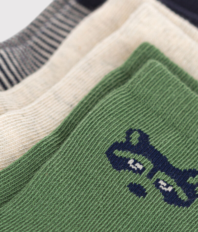 3 pares de calcetines de algod&oacute;n con mapache para beb&eacute; multicolor