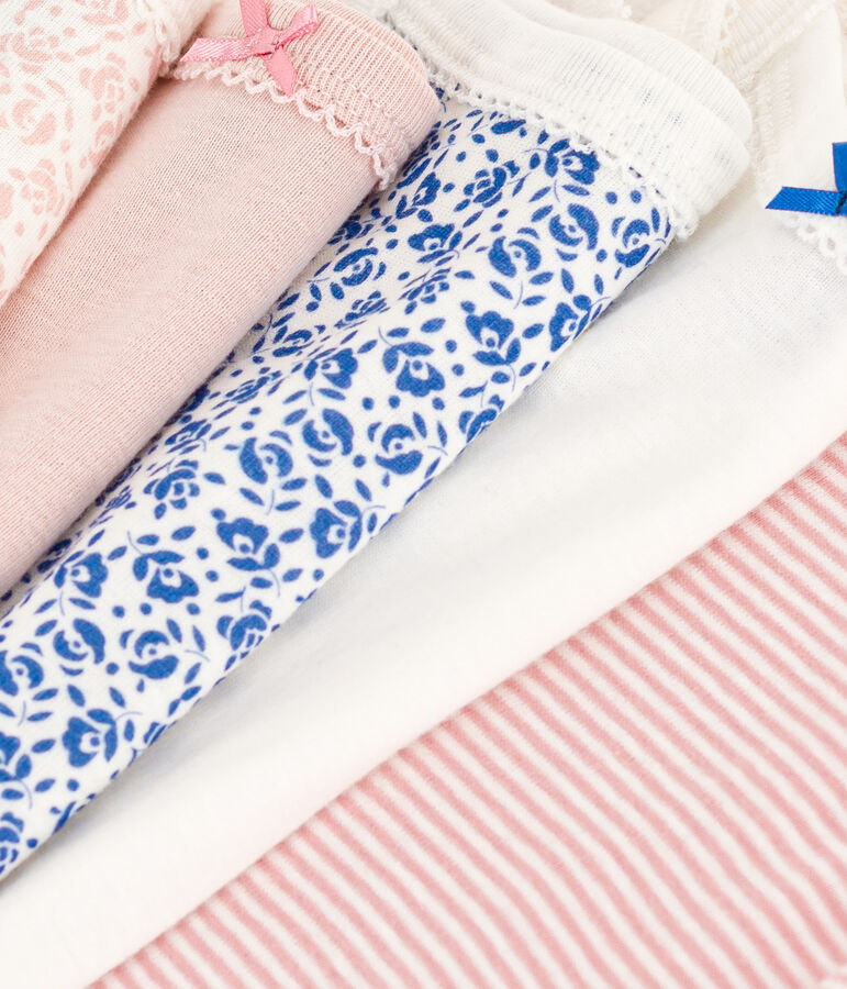 Juego de 5 bodis de tirantes con flores de algod&oacute;n de beb&eacute; multicolor