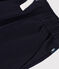 Pantalón corto infantil de sarga de algodón y lino azul SMOKING