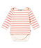 Body marinero brillante para bebé niña blanco MARSHMALLOW/rosa JOLI BRILLANT