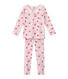 Pijama con flores estampadas para niña