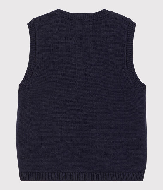 Sudadera de lana y algodón de bebé. azul SMOKING