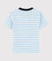Camiseta de manga corta de punto de niño azul JASMIN/blanco MARSHMALLOW
