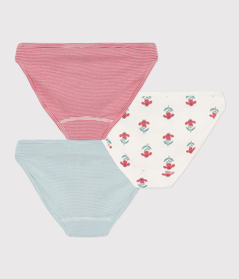 Juego de 3 braguitas de algod&oacute;n para mujer multicolor
