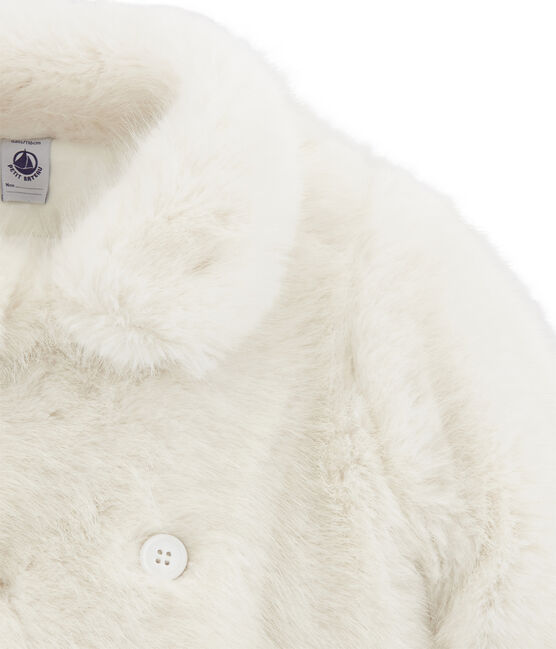 Abrigo para niña blanco MARSHMALLOW