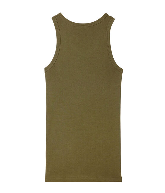 Camiseta sin mangas para mujer en punto original verde LITOP