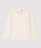 Camiseta de manga larga de algodón de niña beige MONTELIMAR CHINE
