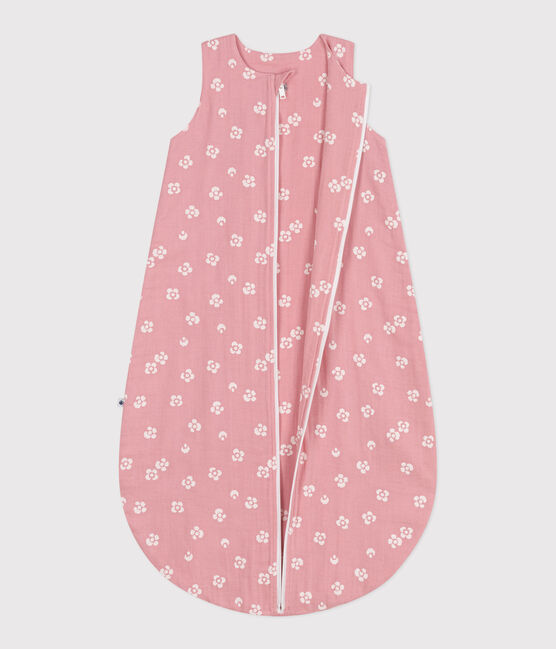 Saco de algodón con flores para bebé TOG 1 rosa CHARME/blanco MARSHMALLOW