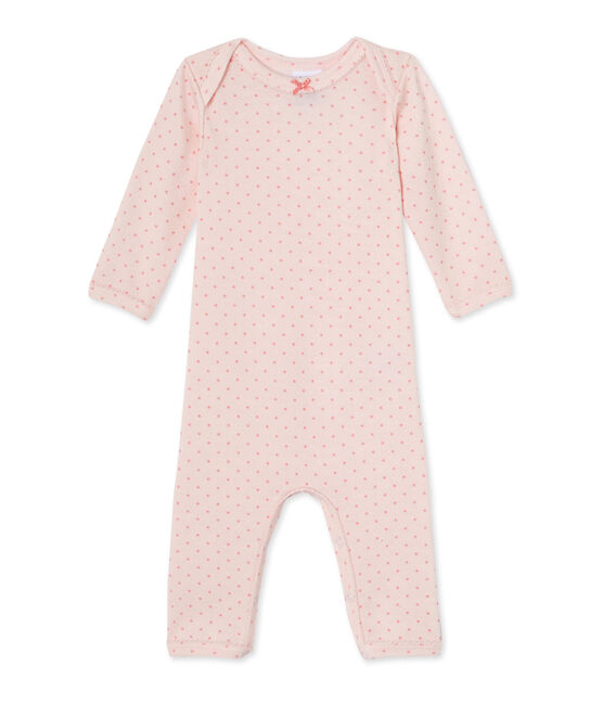Mono corto de lana y algodón para bebé niña rosa VIENNE/rosa GRETEL