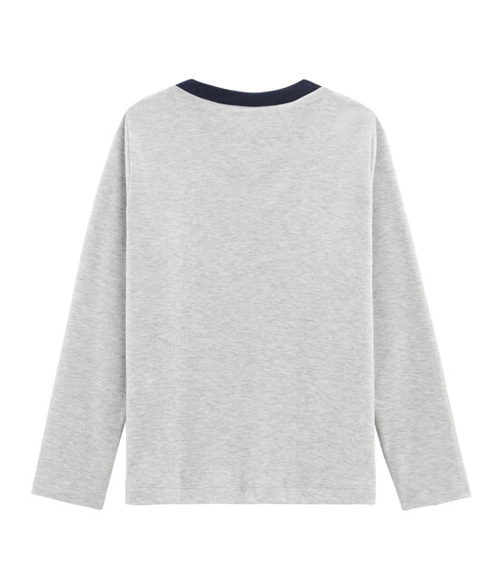 Camiseta de manga larga serigrafiada para niño gris BELUGA CHINE