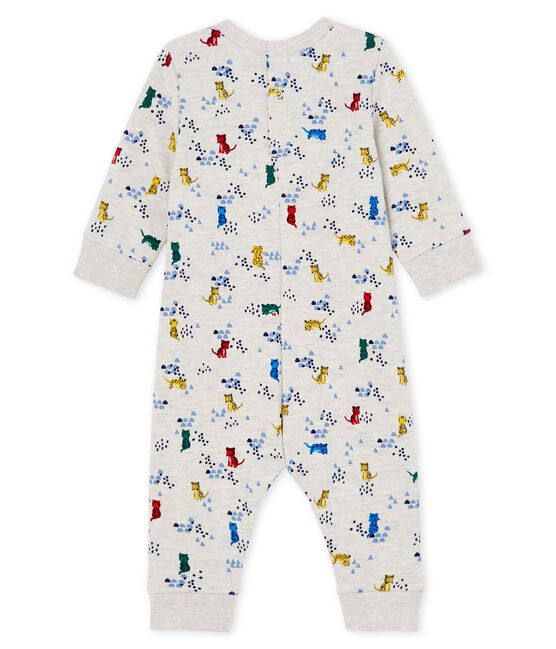 Mono largo estampado para bebé niño gris BELUGA/blanco MULTICO