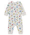 Mono largo estampado para bebé niño gris BELUGA/blanco MULTICO