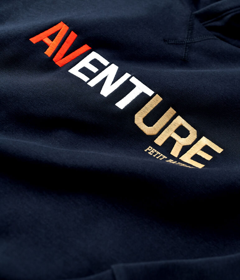 Sudadera con capucha de mulet&oacute;n de ni&ntilde;o azul SMOKING