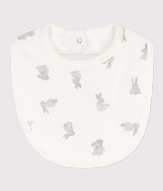 Babero de algodón estampado blanco MARSHMALLOW/gris GRIS