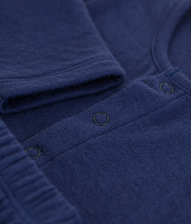 Conjunto liso de 2 piezas de t&uacute;bico ecol&oacute;gico de para beb&eacute; azul