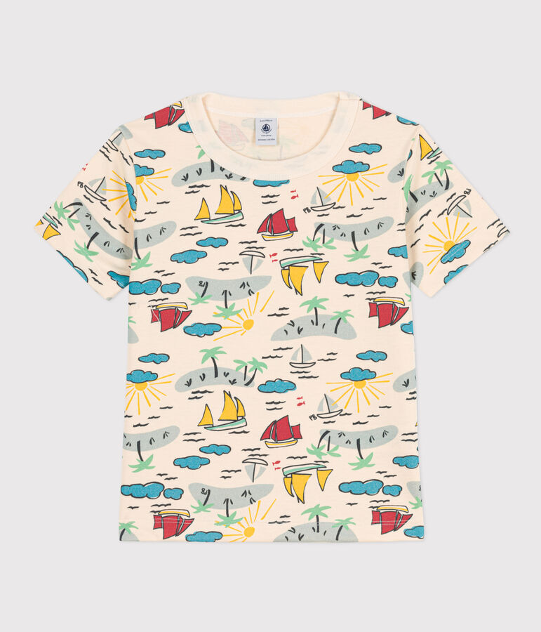 Camiseta de manga corta estampada para ni&ntilde;o crudo/multicolor