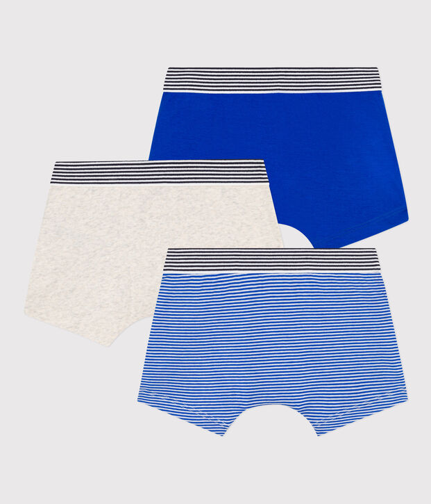 Juego de 3 b&oacute;xers Petit Bateau de algod&oacute;n para ni&ntilde;o multicolor