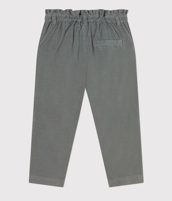 Pantalón recto de terciopelo para niña verde THUYA