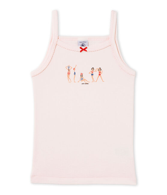 Lote de 2 camisetas de tirantes para niña blanco .