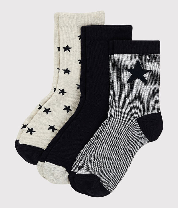 Juego de 3 pares de calcetines de ni&ntilde;a/ni&ntilde;o multicolor