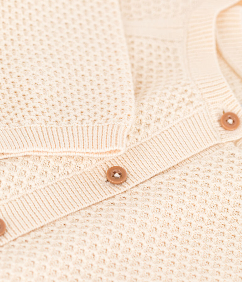 C&aacute;rdigan de algod&oacute;n para ni&ntilde;a crudo AVALANCHE