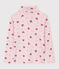 Camiseta infantil de cuello alto de algodón estampado rosa JOLI/blanco MULTICO