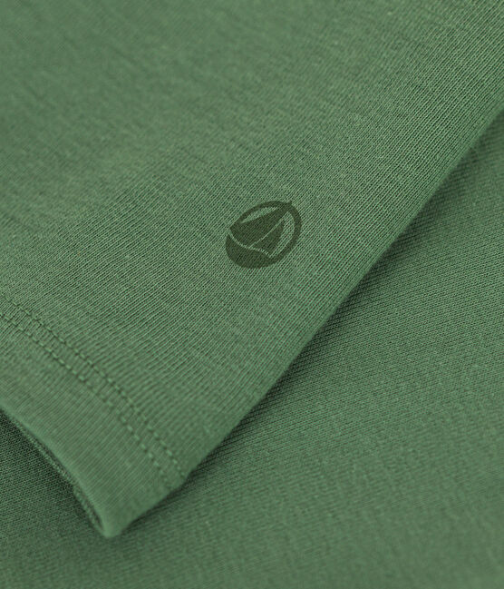 Camiseta Iconique de cuello vuelto de algodón para mujer verde PALMERAIE