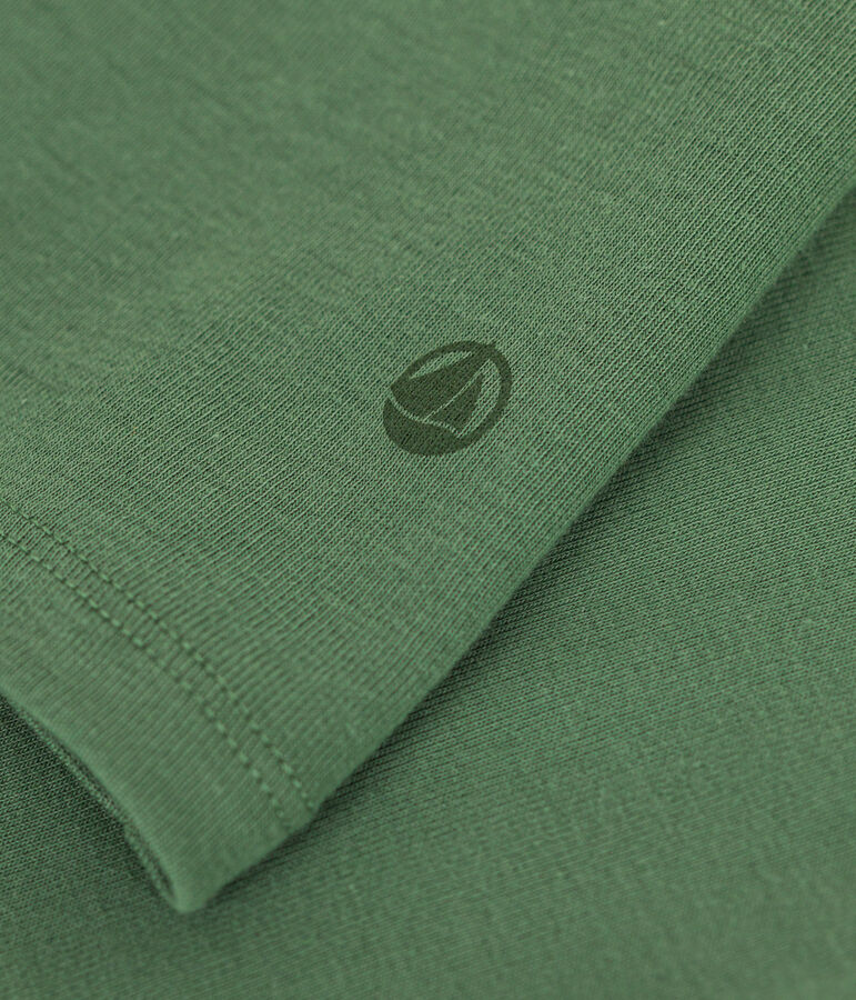 Camiseta Iconique de cuello vuelto de algod&oacute;n para mujer verde