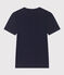 Camiseta ICÓNICA de punto «cocotte» de algodón orgánico para mujer azul SMOKING