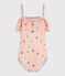 Bañador estampado para niña rosa SALINE/blanco MULTICO
