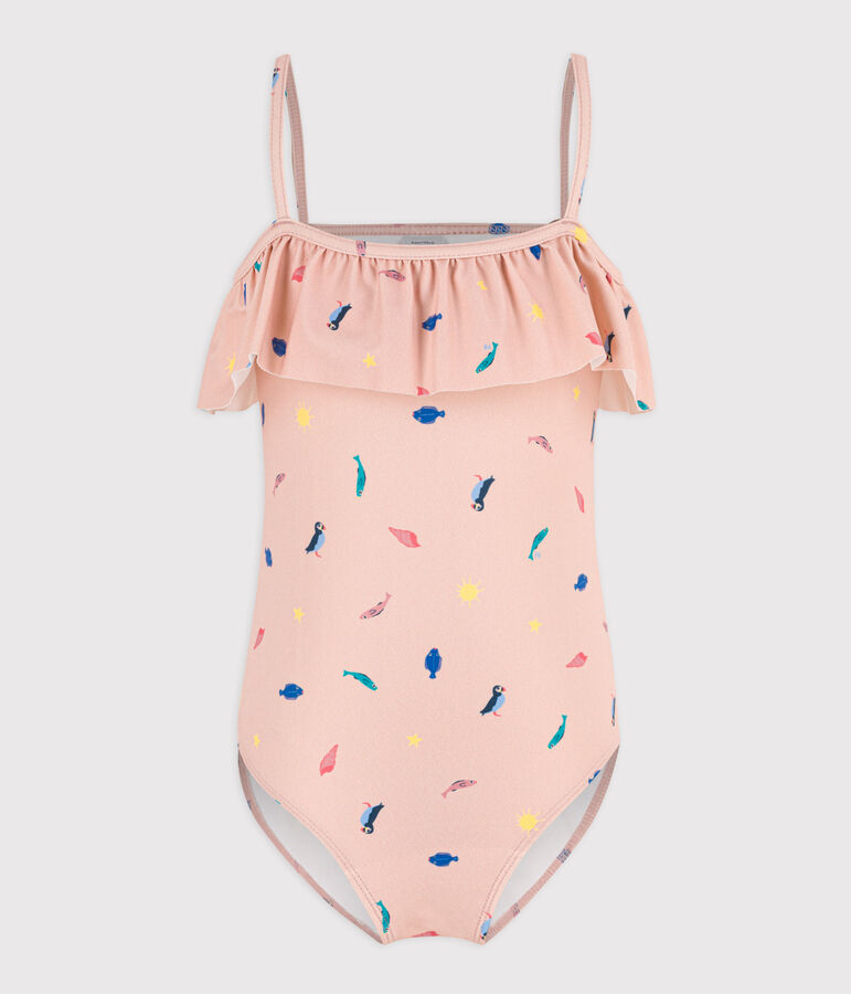 Ba&ntilde;ador estampado para ni&ntilde;a rosa/multicolor