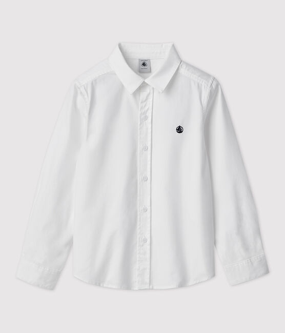 Camisa de algodón Oxford de niño blanco ECUME