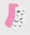 2 pares de calcetines de algodón con estampado de flores para bebé variante 1