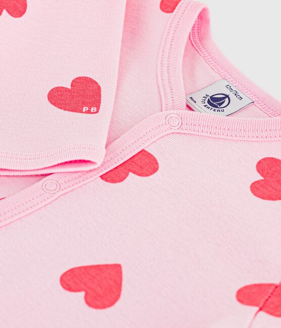 Pijama de algodón con estampado de corazones para bebé MARQUISE/ PEACHY