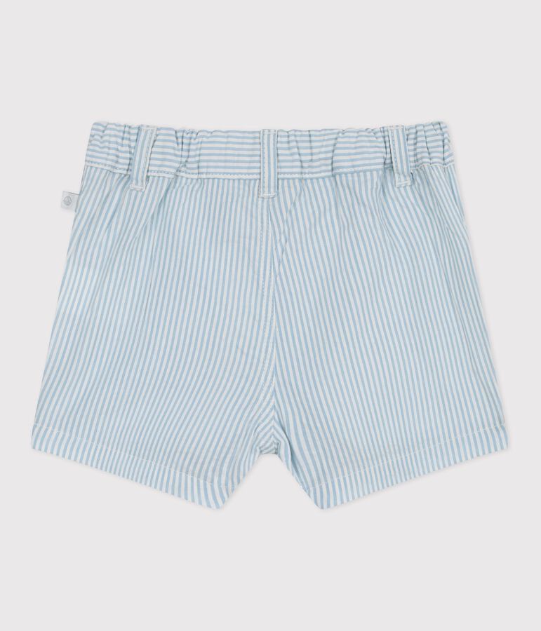 Shorts de algod&oacute;n a rayas para beb&eacute; azul/azul