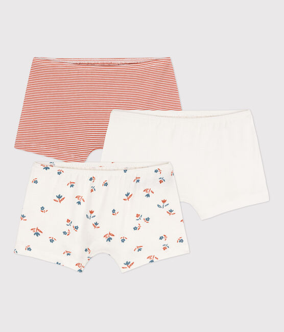 Juego de 3 culottes de algodón con flores para niña variante 1