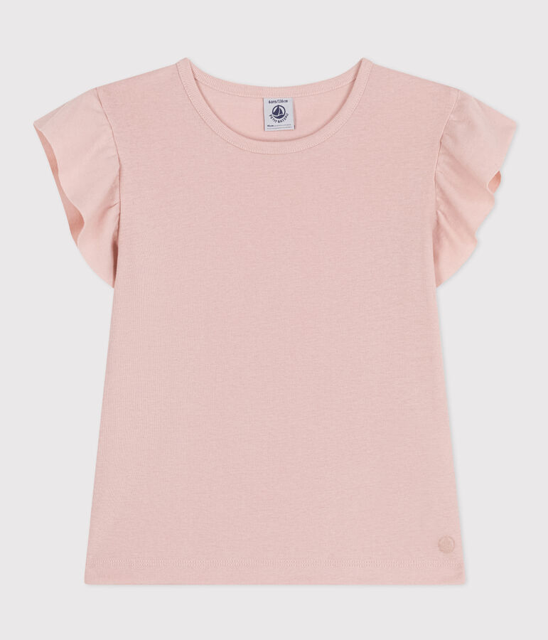 Camiseta de algod&oacute;n para ni&ntilde;a rosa